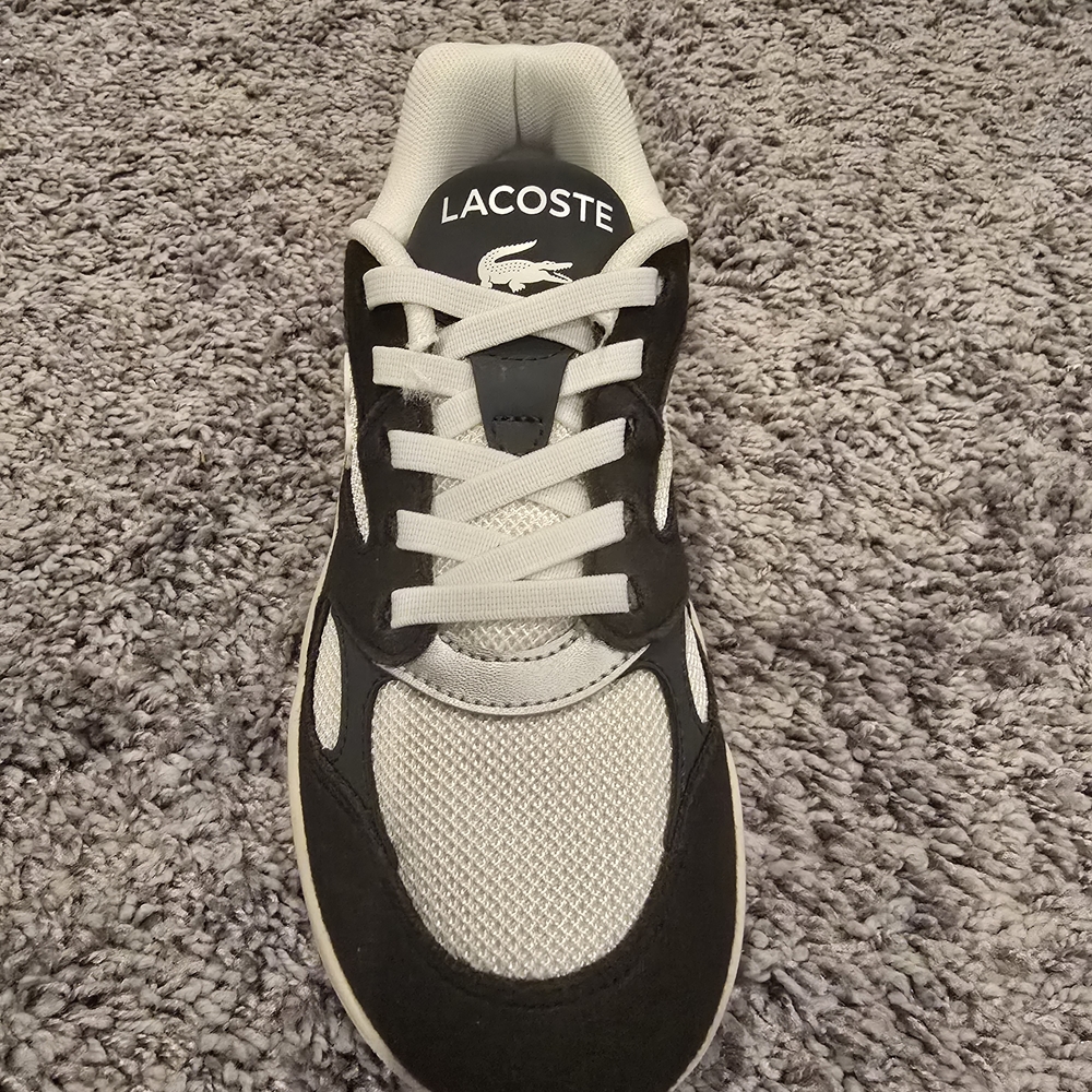 LACOSTE Kids Storm 96 Sneakers - Blk/Off-White - Size 1 - NEW! - Picture 6 of 6